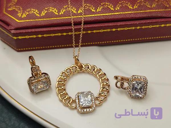 نیم ست کارتیر تک نگین — تصویر 1