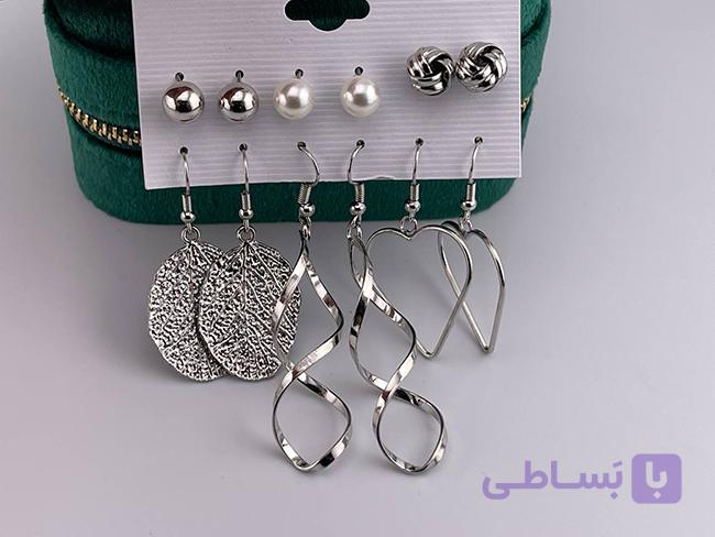 پک گوشواره قلب و دایره — تصویر 1