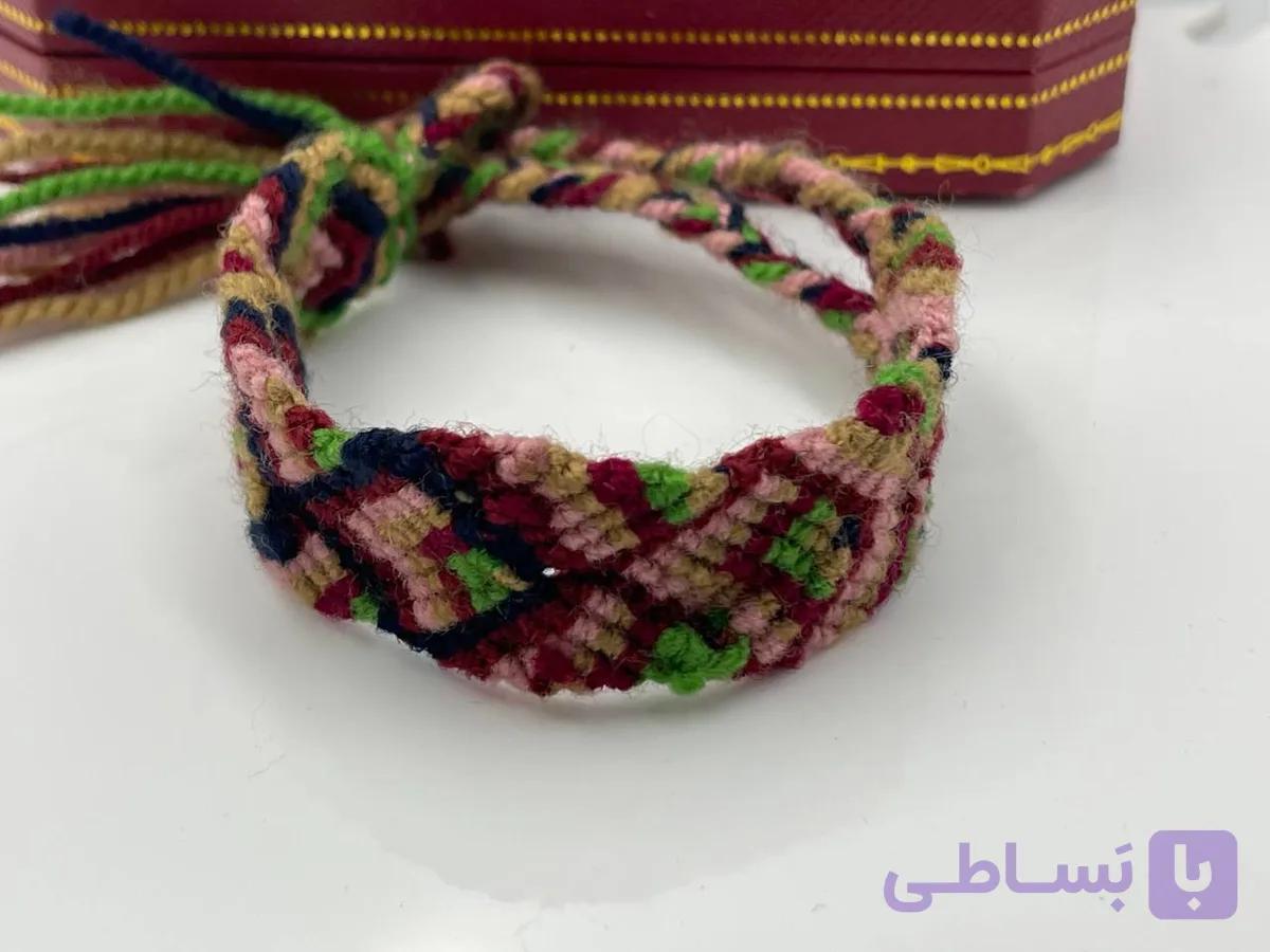 دستبند پارچه ای رنگی کد t4856 — تصویر 1