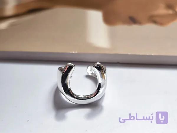 انگشتر مینیمال استیل نعل اسب — تصویر 1