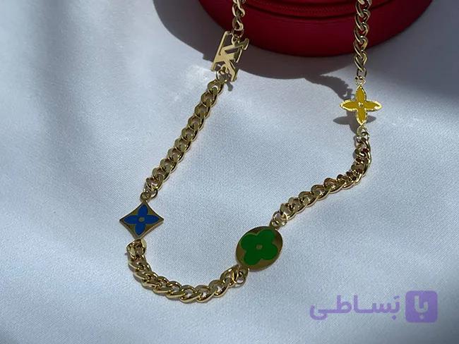 گردنبند ونکلیف رنگی رنگی — تصویر 1