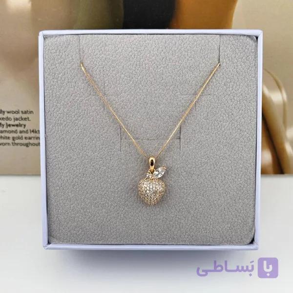گردنبند زنانه ژوپینگ – مدل توت طلایی 🍓✨ — تصویر 1