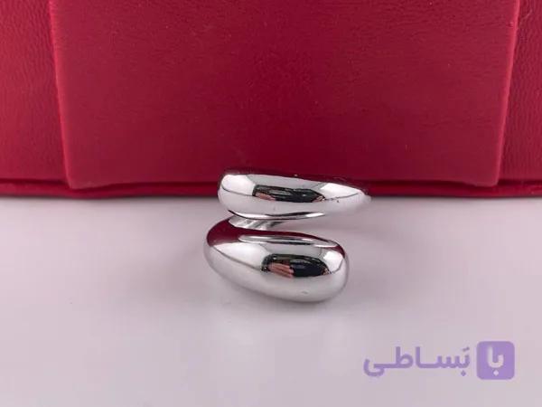 انگشتر مینیمال دخترانه نقره ای شیک — تصویر 1