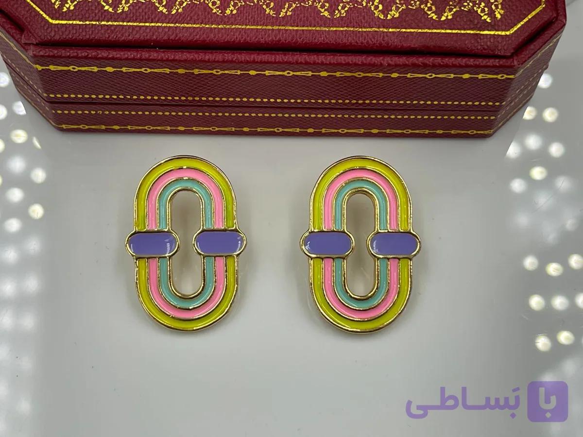 گوشواره پاستیلی رنگی — تصویر 1