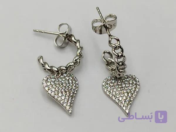 گوشواره طرح قلب میخی — تصویر 1