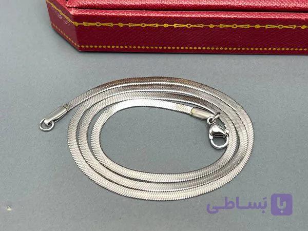 خرید و قیمت زنجیر استیل ماری نقره ای — تصویر 1