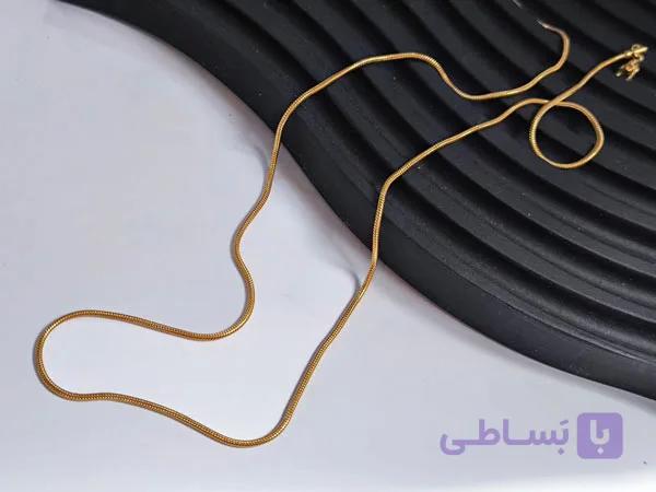 گردنبند پوست ماری باریک طلایی — تصویر 1