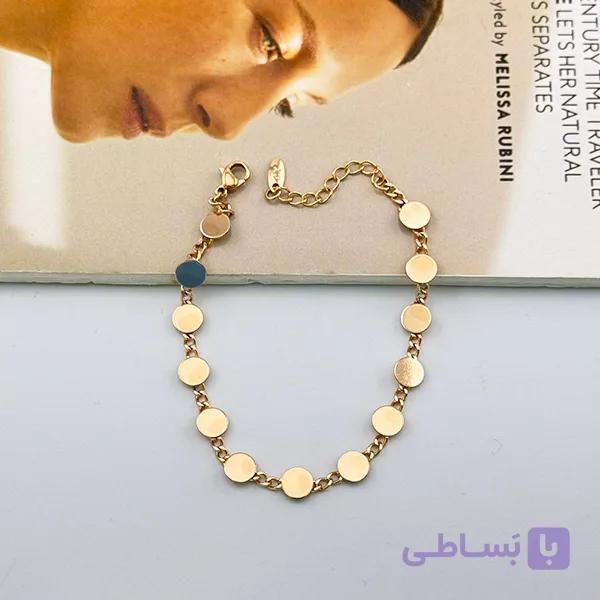 دستبند سکه‌ای طلایی — تصویر 1