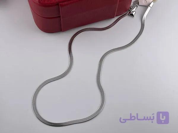 گردنبند ماری استیل نقره ای — تصویر 1