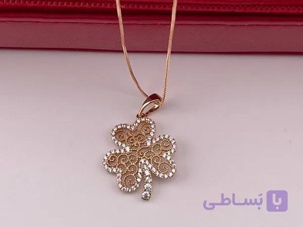 گردنبند طرح گل نگینی ژوپینگ — تصویر 1