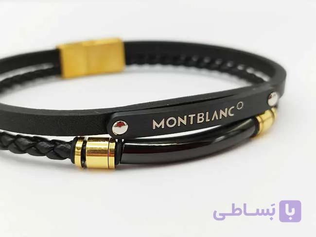 دستبند چرم مونت بلانک دو لاین — تصویر 1