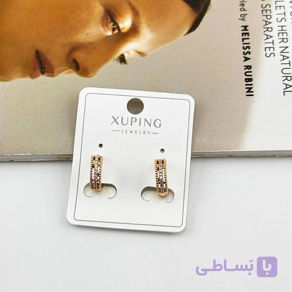 گوشواره چندردیفه کارتیر نگین‌دار