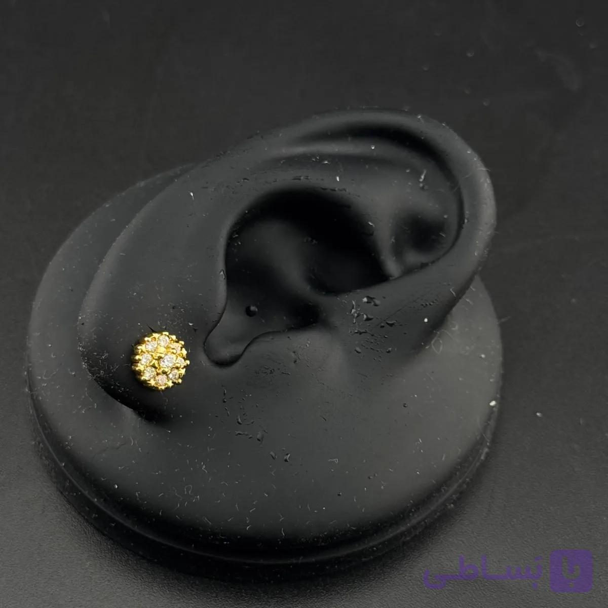 پیرسینگ نگین‌دار طرح گل خوشه‌ای (Cluster) — تصویر 1