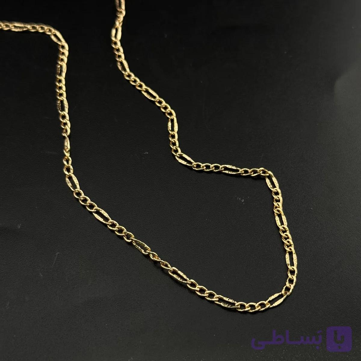 گردنبند زنجیری طلایی زنانه مدل فیگارو برند ژوپینگ — تصویر 1
