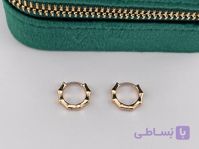گوشواره مینیمال طلایی حلقه‌ای — تصویر 1