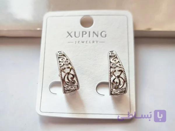گوشواره نگین دار ژوپینگ زنانه کد 10537 — تصویر 1