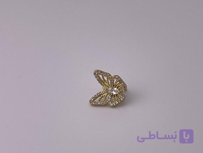 ایرکاف پروانه طلایی نگین کاری شده — تصویر 1