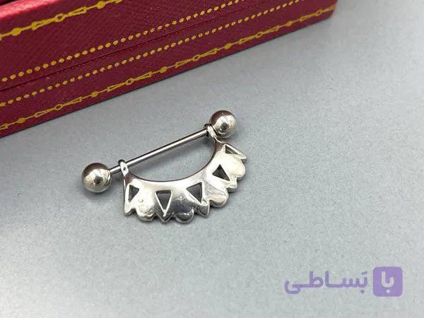 پیرسینگ نیپل نقره ای