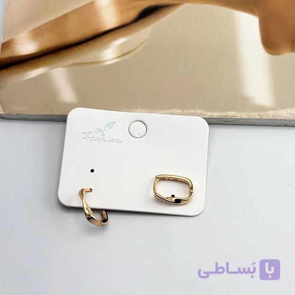 گوشواره طلایی طرح حلقه‌ای تاب‌دار ژوپینگ — تصویر 1