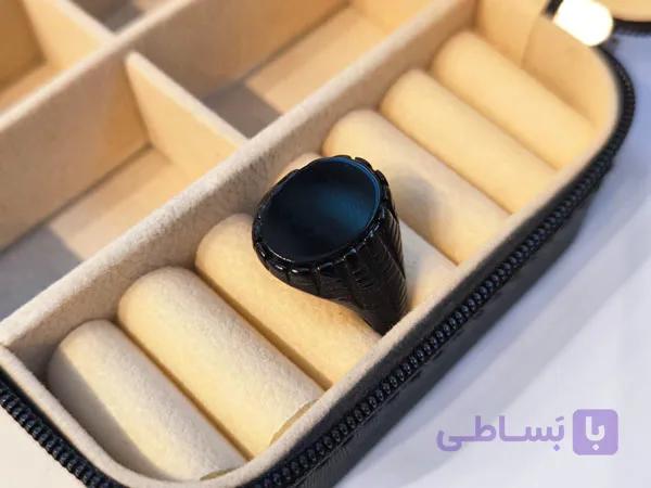 انگشتر شیک مردانه مشکی — تصویر 1