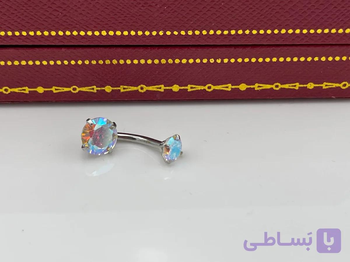 پیرسینگ ناف هفت رنگ