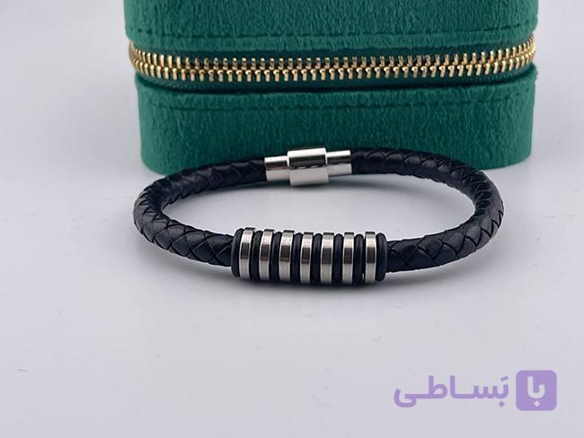 دستبند چرم اسپورت مردانه — تصویر 1