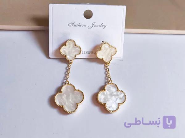 گوشواره ونکلیف شیک دورنگین — تصویر 1