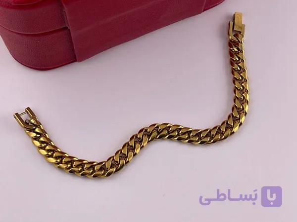 دستبند کارتیر مردانه طلایی — تصویر 1