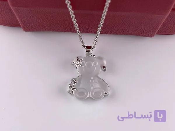 گردنبند دخترانه خرس سفید — تصویر 1