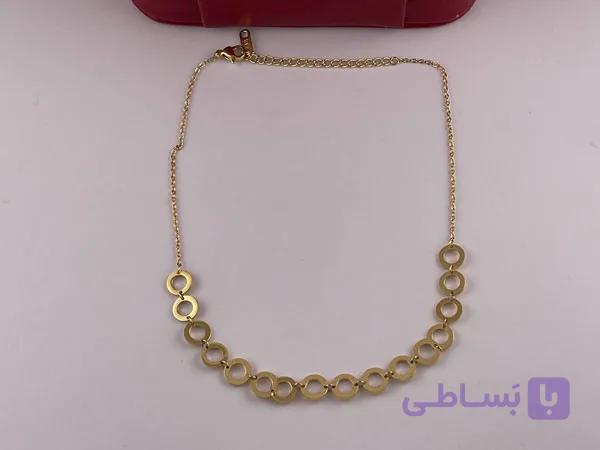 گردنبند طرح سکه ای طلایی — تصویر 1