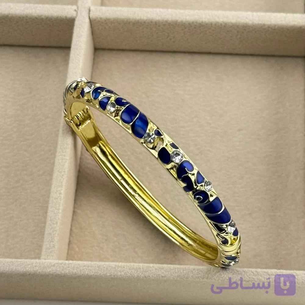 دستبند میناکاری سرمه‌ای — تصویر 1