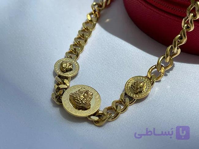 گردنبند ورساچ سه عددی استیل — تصویر 1