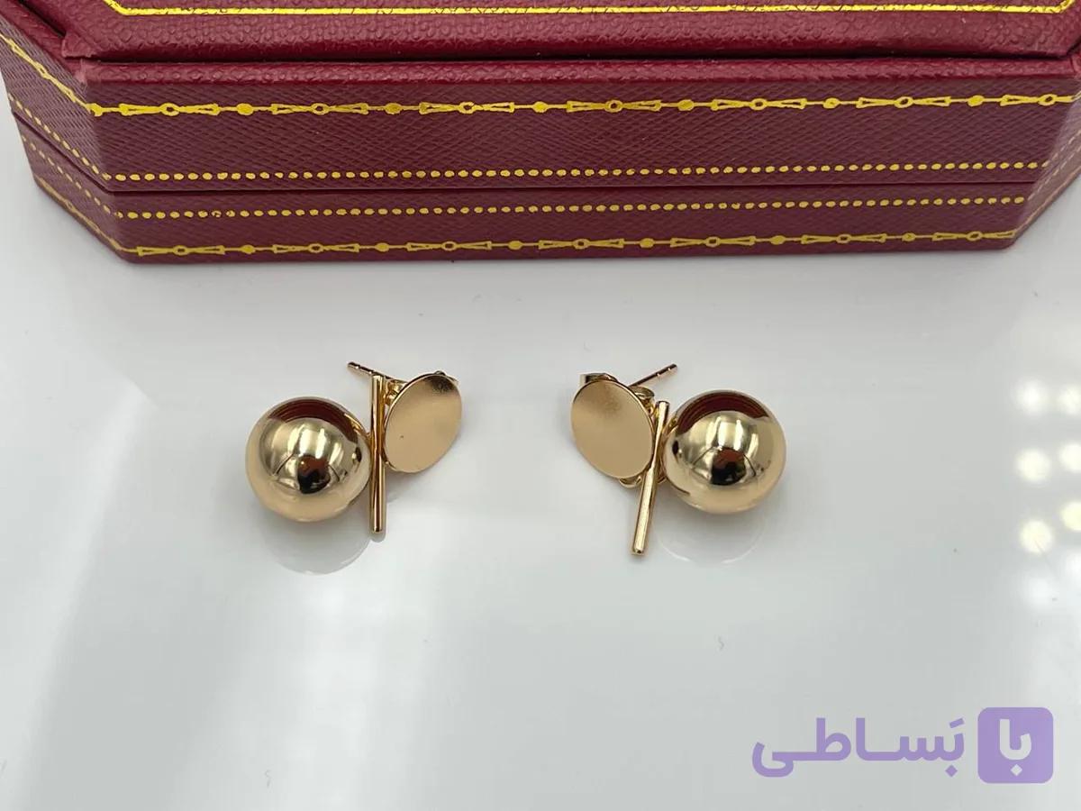 گوشواره ژوپینگ طرح گوی میخی — تصویر 1