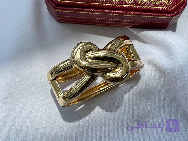 دستبند پهن طرح گره — تصویر 1