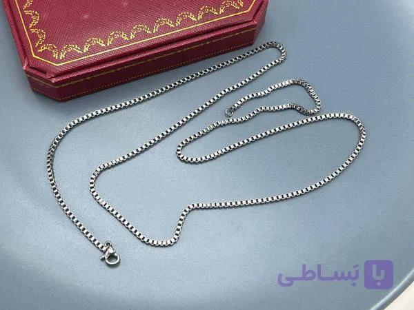 زنجیر ونیزی نقره ای ساده — تصویر 1