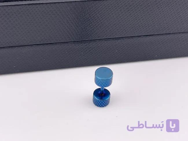 پیرسینگ گوش آبی ساده — تصویر 1
