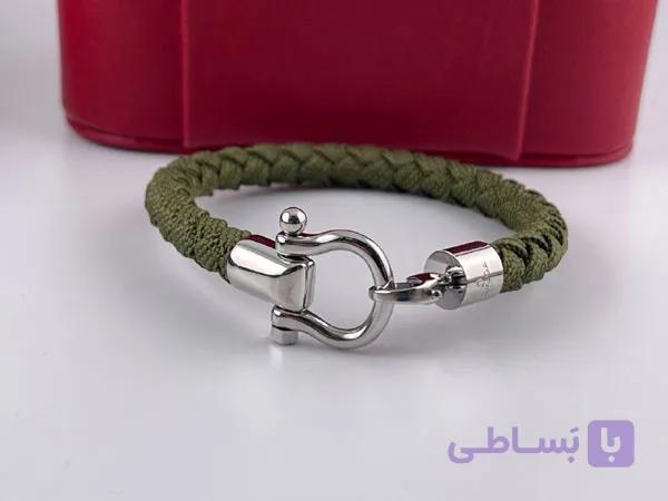 دستبند امگا سبز بافت — تصویر 1