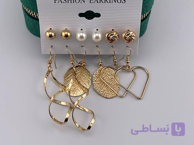 پک گوشواره شش عددی قلبی — تصویر 1