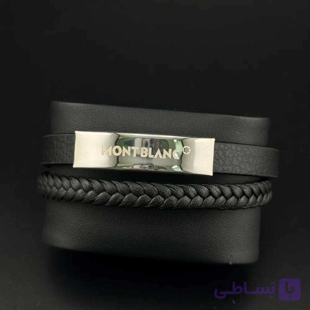 دستبند مردانه چرمی در دو رنگ — تصویر 1