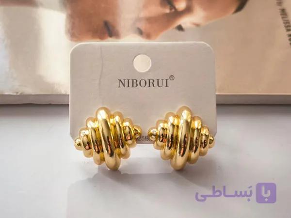 گوشواره دخترانه مینیمال طلایی کد 10559 — تصویر 1