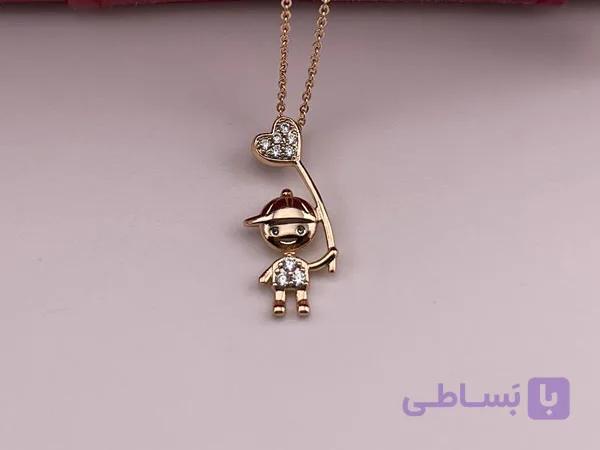 گردنبند زنانه آدمک طلایی — تصویر 1