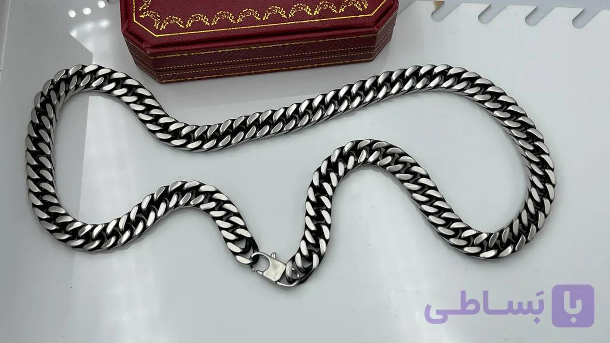 گردنبند کارتیر سیاه قلم هشت میل — تصویر 1