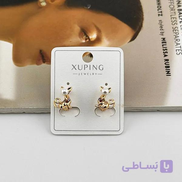 گوشواره طلایی طرح خرگوش ژوپینگ