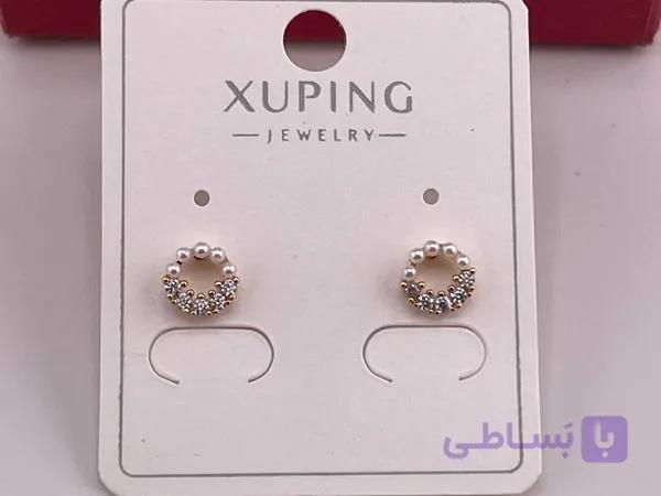 خرید گوشواره ژوپینگ و مرواریدی — تصویر 1