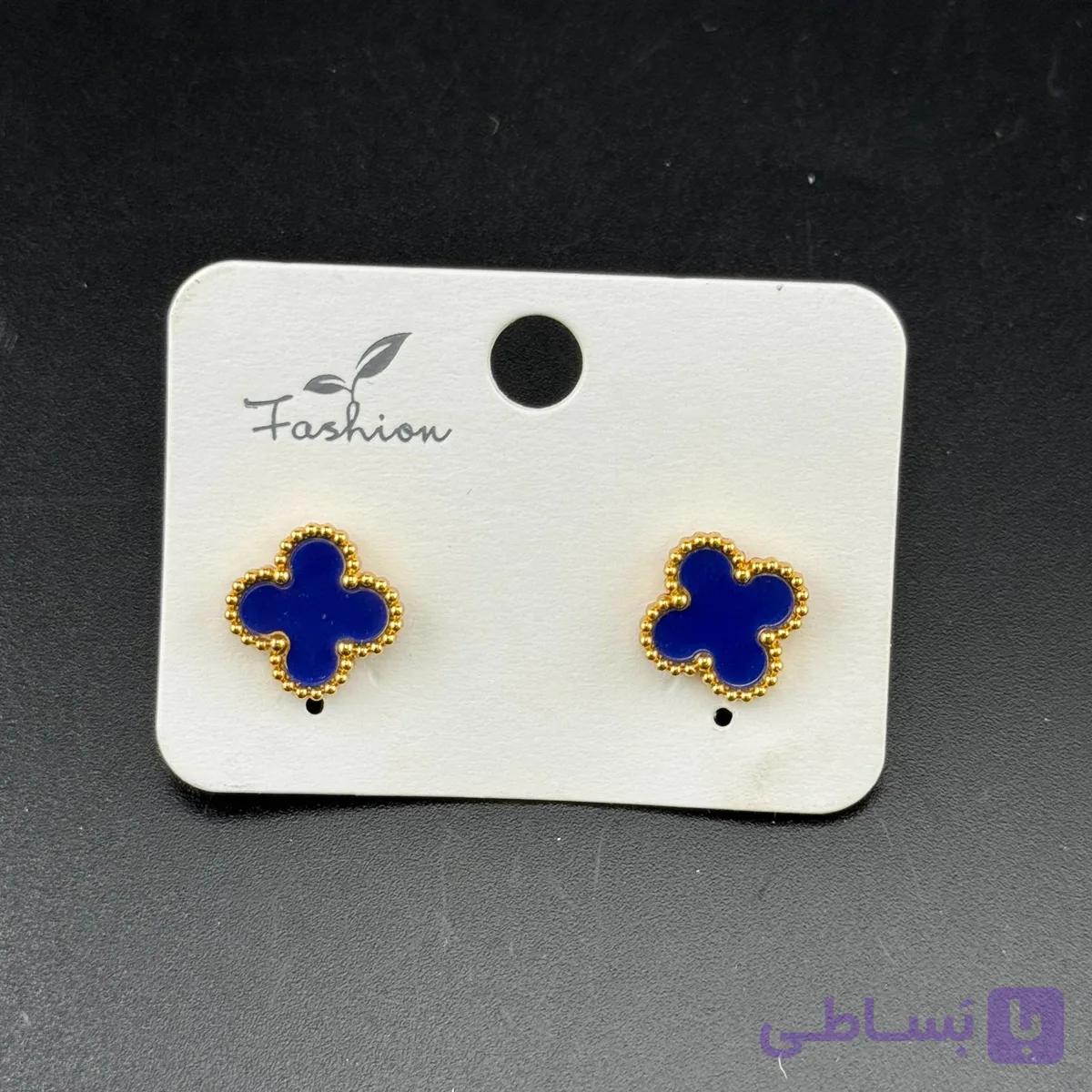 گوشواره ونکلیف آبی کاربنی — تصویر 1