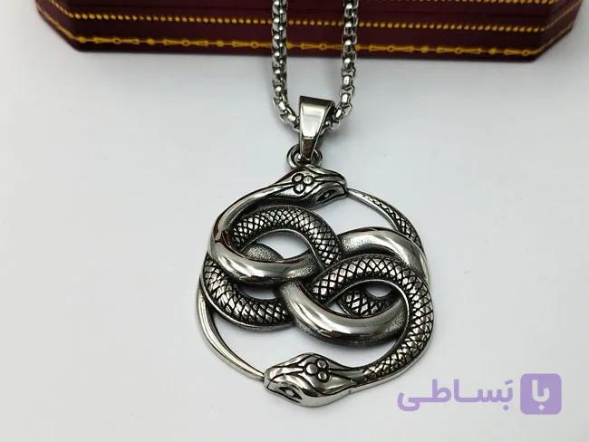 گردنبند مار دو سر سیاه قلم — تصویر 1
