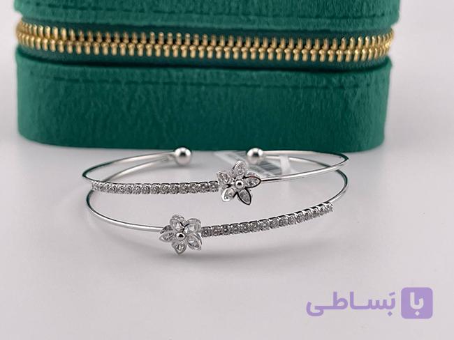 دستبند بنگل طرح گل پنج پر — تصویر 1