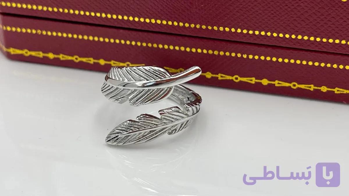 انگشتر پر پرنده استیل — تصویر 1