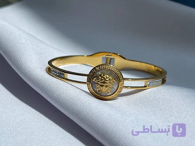 دستبند ورساچ زمینه صدفی شاین دار — تصویر 1