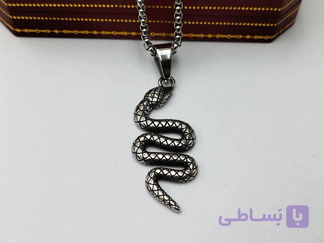 گردنبند مردانه طرح مار کد Ga4 — تصویر 1
